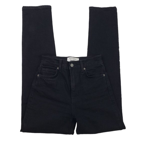 Reformation Denim - Reformation Liza Ultra High Rise Straight Black Jeans Size 23